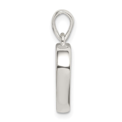 Sterling Silver Enamel Love You Mom Heart Pendant