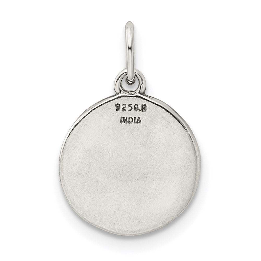 Sterling Silver Enamel Love You To The Moon & Back Charm Pendant