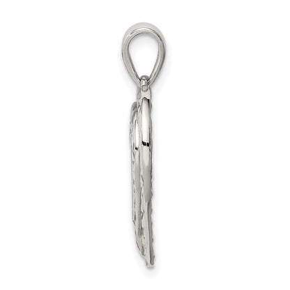 Sterling Silver Diamond-Cut Heart Pendant