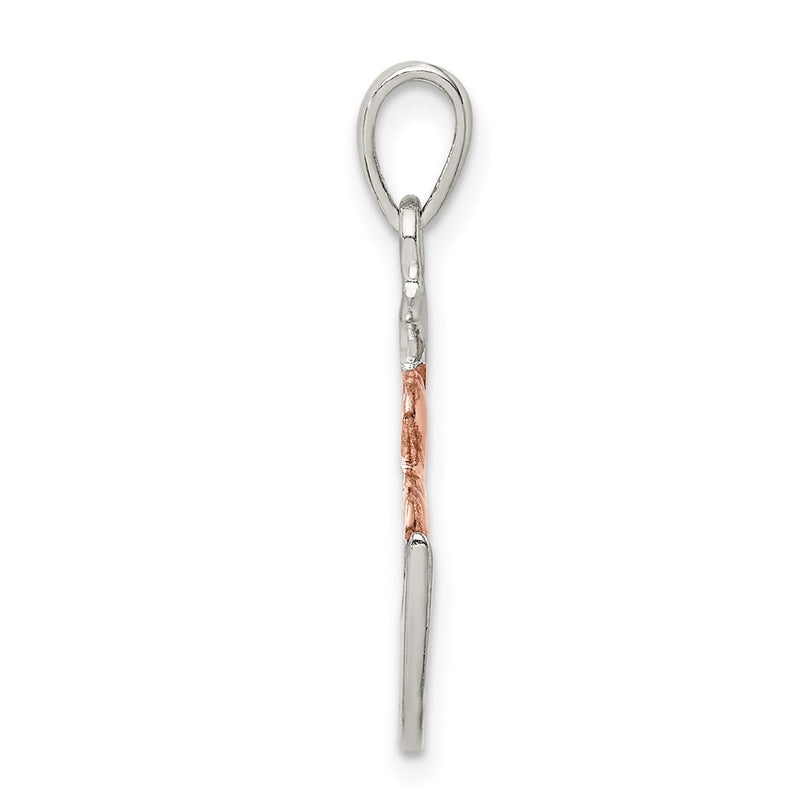 Sterling Silver & Rose Tone Enamel Always Sister..Friend Pendant