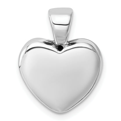 Sterling Silver Antiqued Heart Baby Foot Pendant
