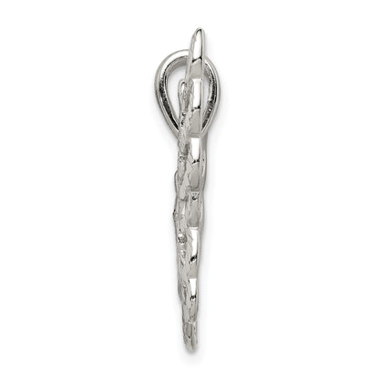 Sterling Silver Diamond-Cut Butterfly Pendant