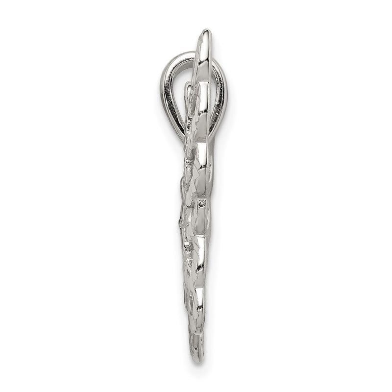 Sterling Silver Diamond-Cut Butterfly Pendant
