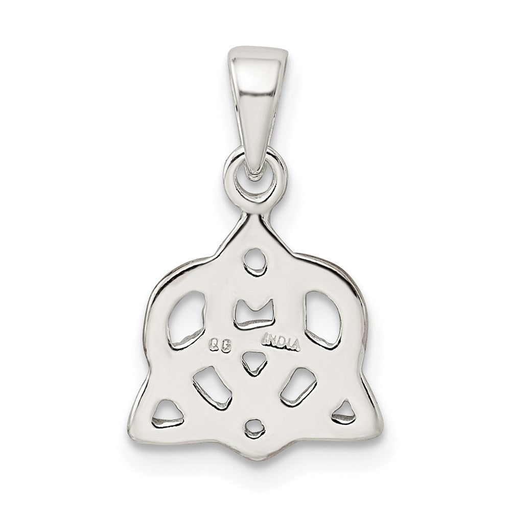 Sterling Silver Trinty Knot And Rose Tone Heart Pendant