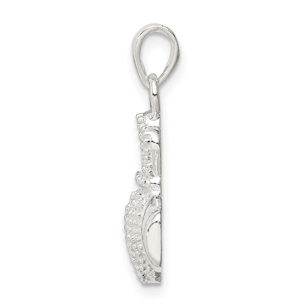 Sterling Silver Polished Claddagh Pendant