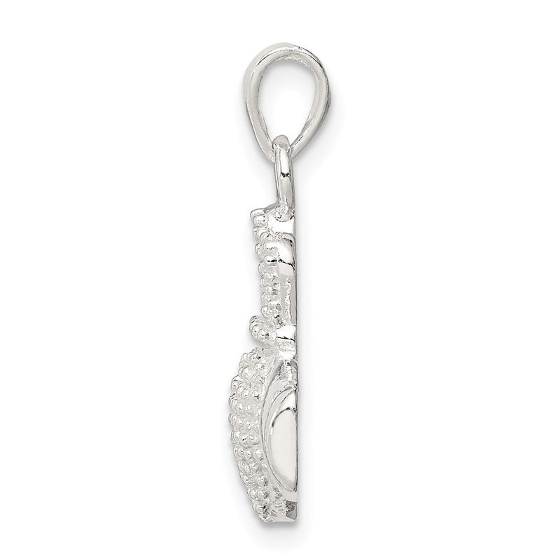 Sterling Silver Polished Claddagh Pendant