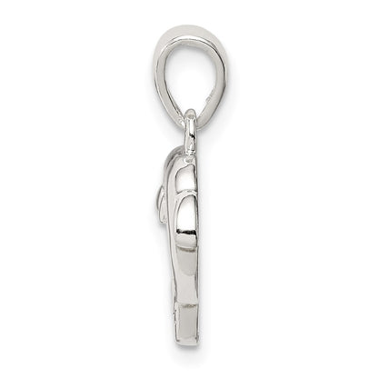 Sterling Silver Polished Dolphin Pendant
