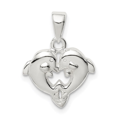 Sterling Silver Polished Dolphin Pendant