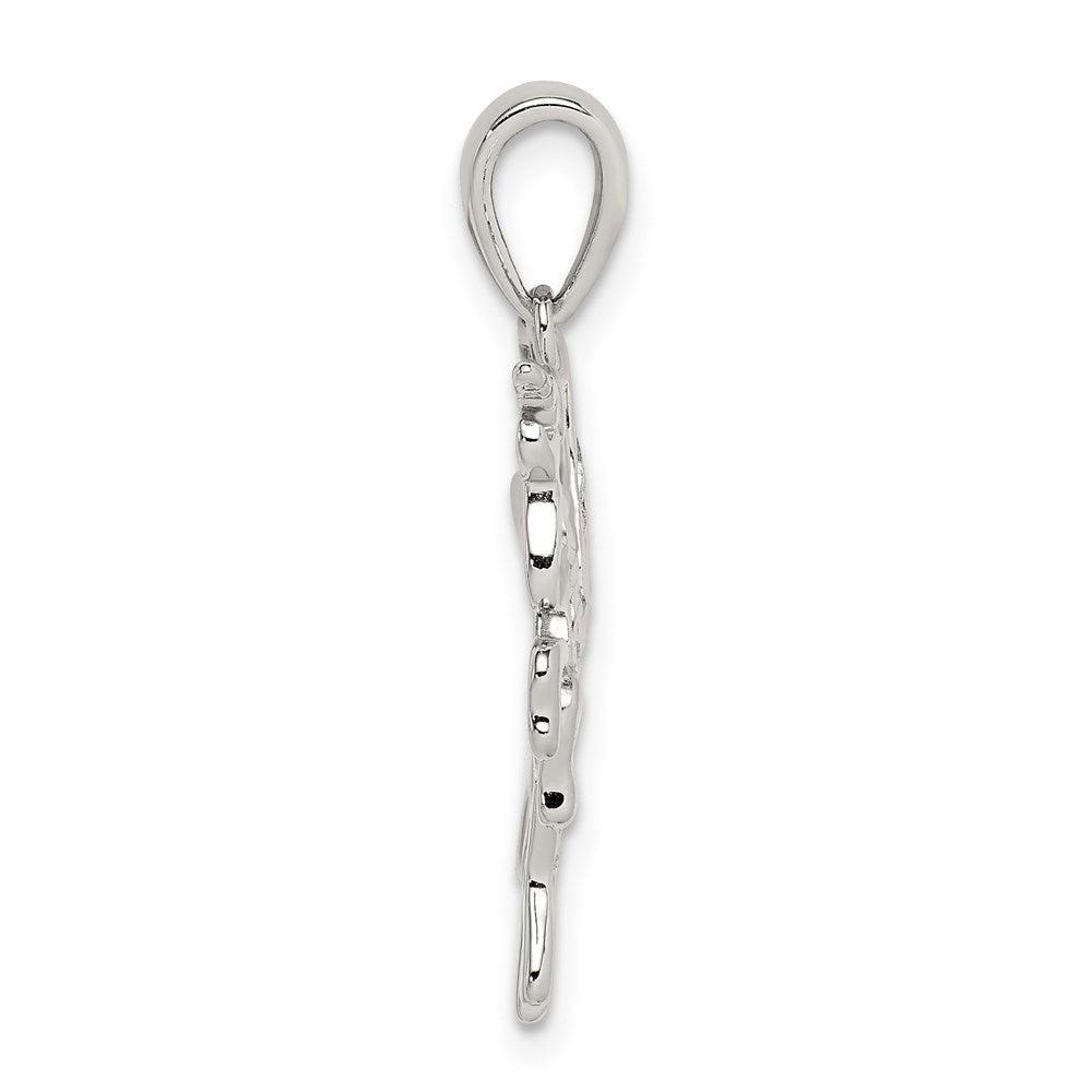 Sterling Silver Diamond-Cut Unicorn Pendant
