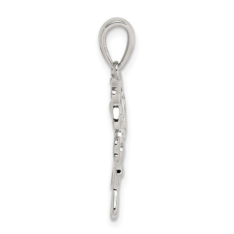 Sterling Silver Diamond-Cut Unicorn Pendant