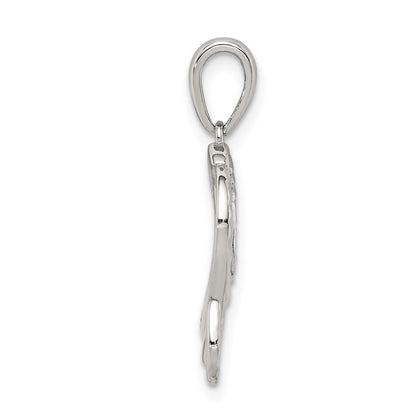 Sterling Silver Diamond-Cut Elephant Pendant
