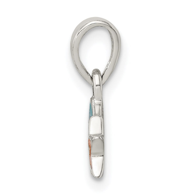 Sterling Silver Enamel Rainbow Pendant