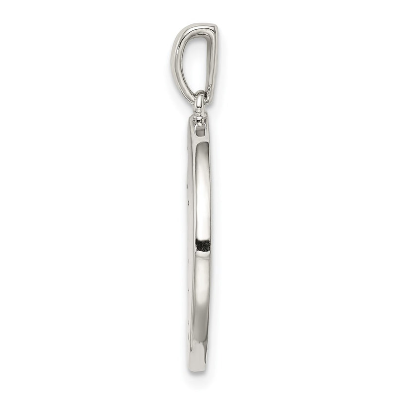 Sterling Silver Rhodium-Plated & Cz Taurus Zodiac Pendant