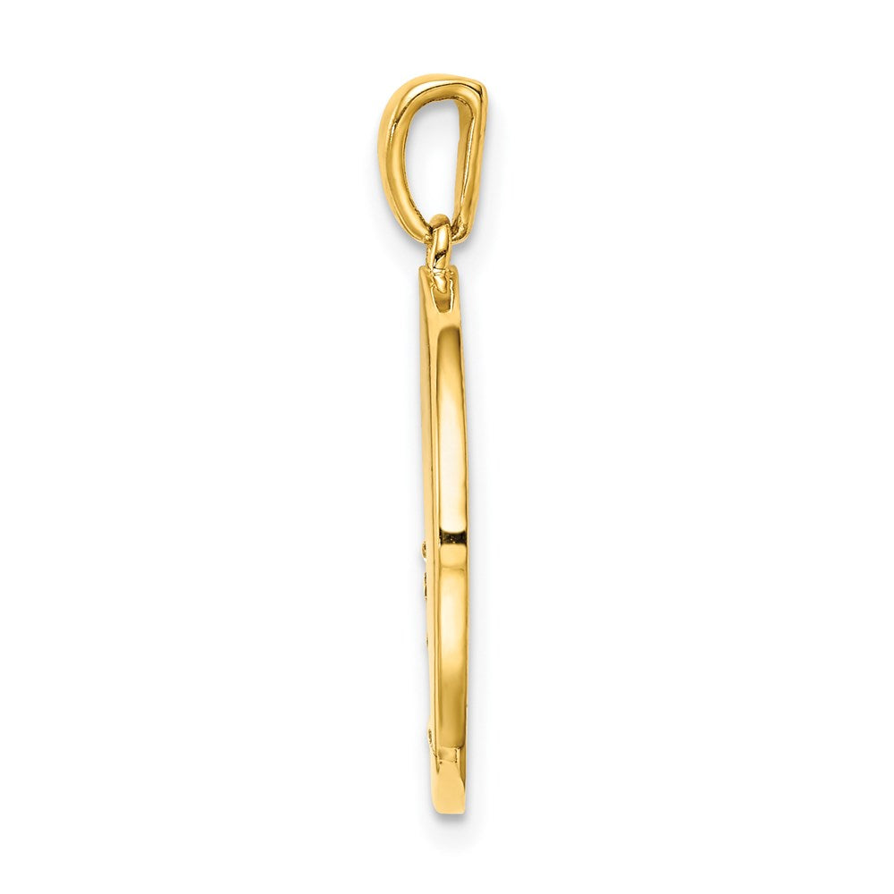Ss/Gold Plated Sterling Silver Gold-Plated & Cz Taurus Zodiac Pendant