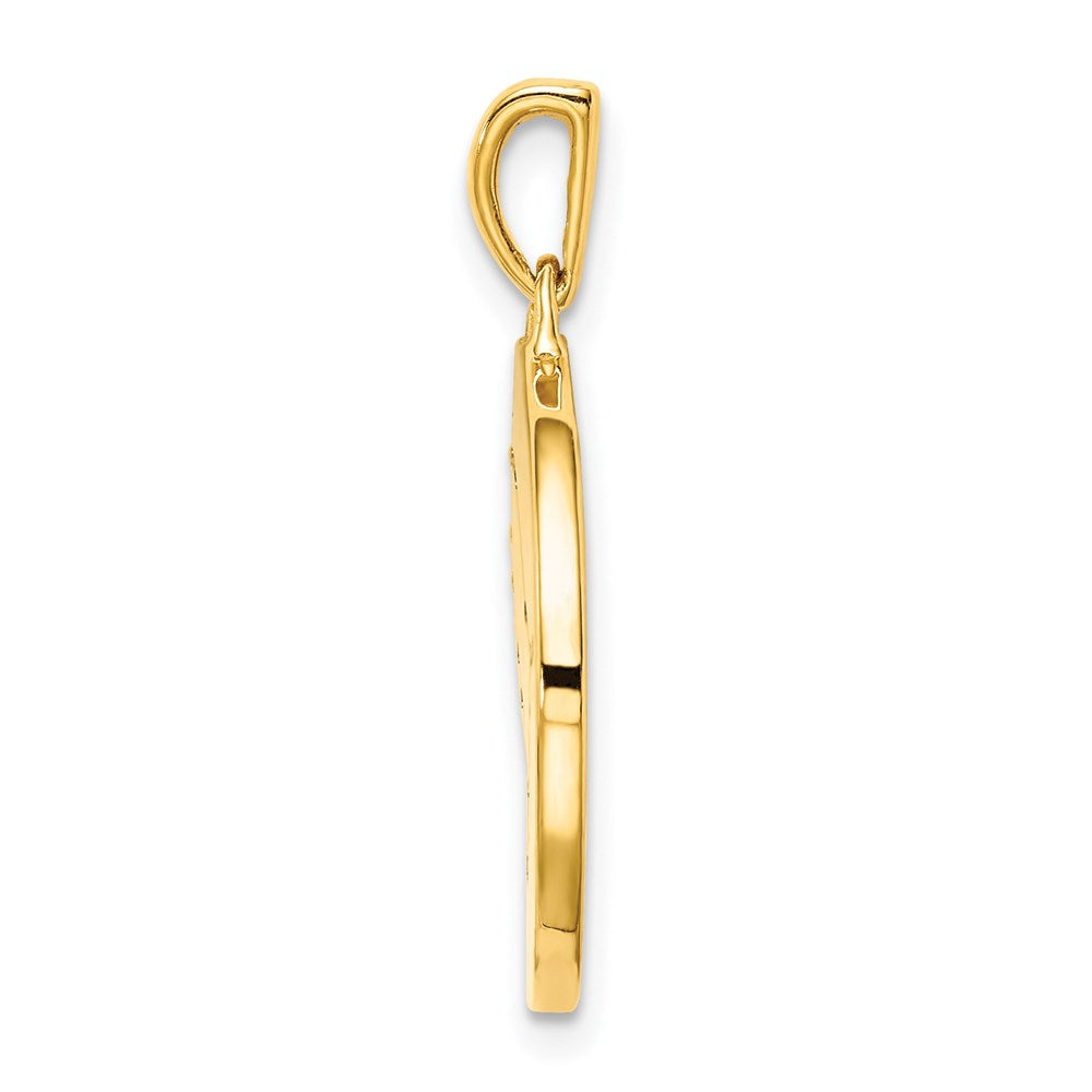 Ss/Gold Plated Sterling Silver Gold-Plated & Cz Gemini Zodiac Pendant