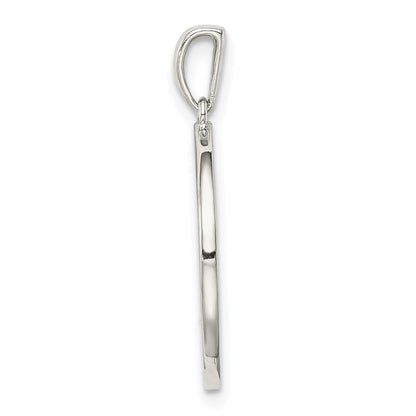 Sterling Silver Rhodium-Plated & Cz Cancer Zodiac Pendant
