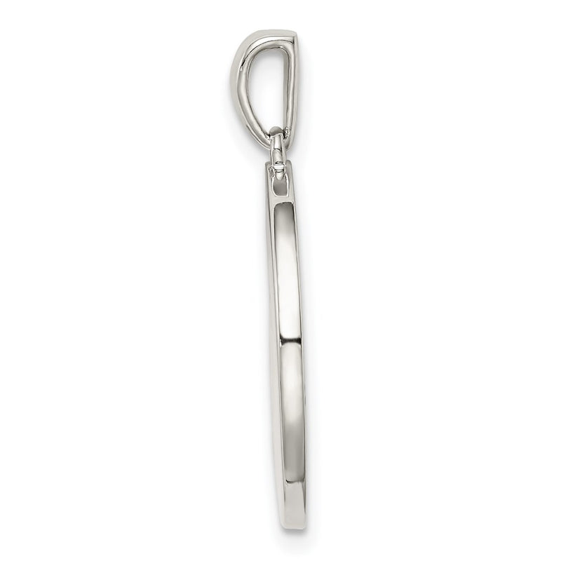 Sterling Silver Rhodium-Plated & Cz Leo Zodiac Pendant