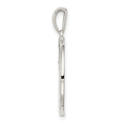 Sterling Silver Rhodium-Plated & Cz Virgo Zodiac Pendant