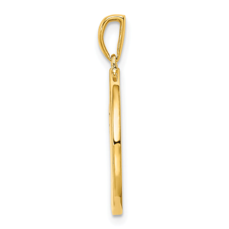 Ss/Gold Plated Sterling Silver Gold-Plated & Cz Libra Zodiac Pendant