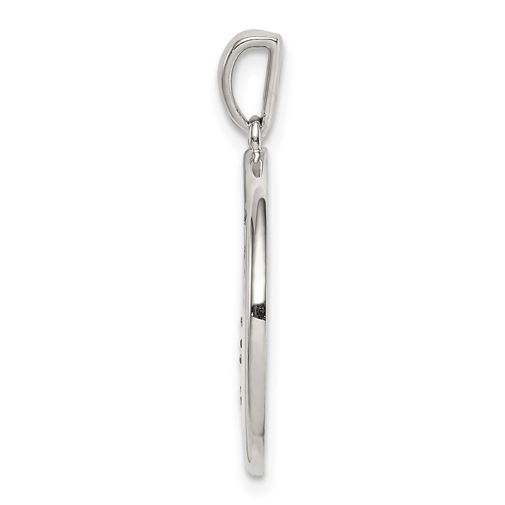 Sterling Silver Rhodium-Plated & Cz Scorpio Zodiac Pendant
