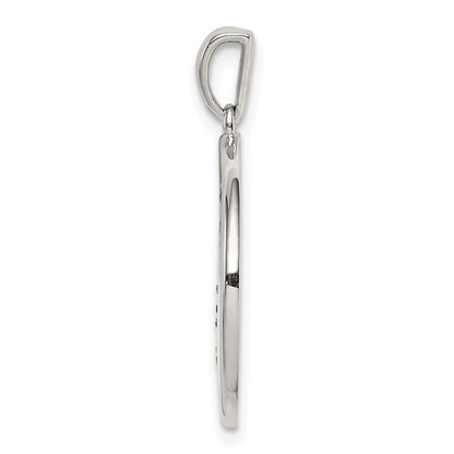 Sterling Silver Rhodium-Plated & Cz Scorpio Zodiac Pendant