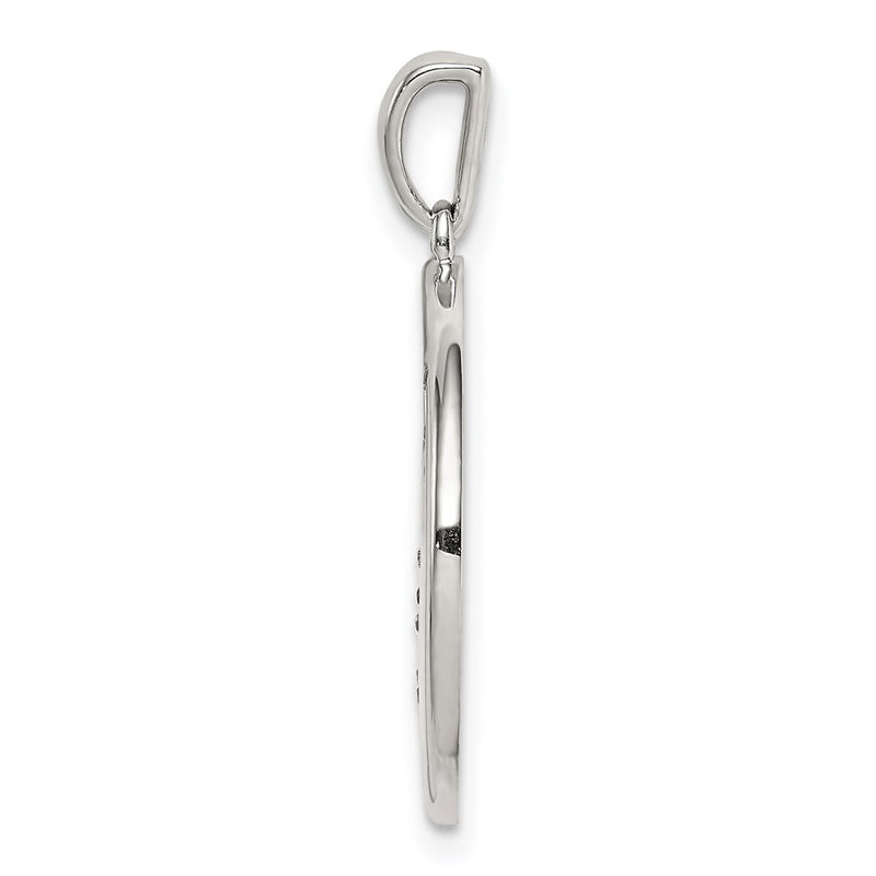 Sterling Silver Rhodium-Plated & Cz Scorpio Zodiac Pendant