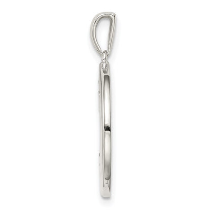 Sterling Silver Rhodium-Plated & Cz Sagittarius Zodiac Pendant