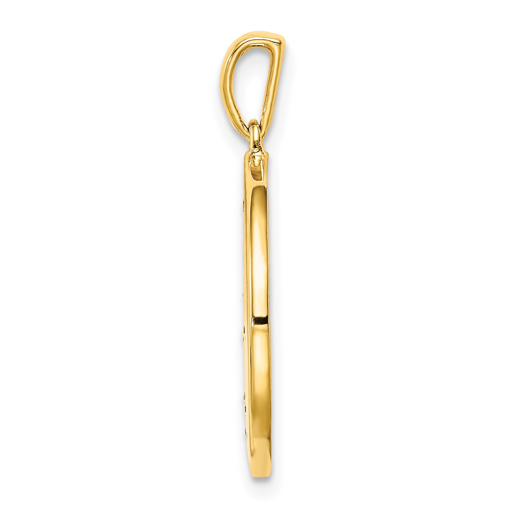 Ss/Gold Plated Sterling Silver Gold-Plated & Cz Aquarius Zodiac Pendant