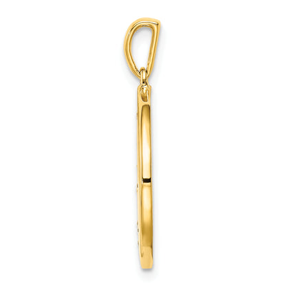 Ss/Gold Plated Sterling Silver Gold-Plated & Cz Aquarius Zodiac Pendant