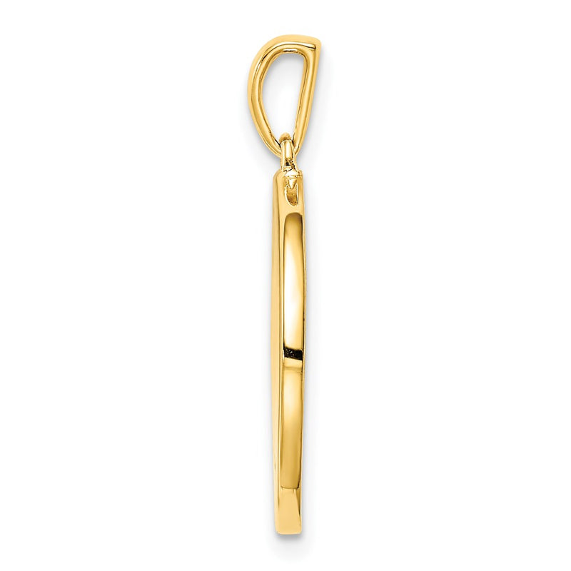 Ss/Gold Plated Sterling Silver Gold-Plated & Cz Pisces Zodiac Pendant