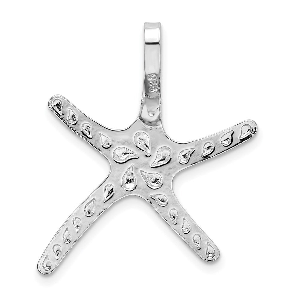 Sterling Silver De-Ani Rhodium-Plated Polished Dancing Starfish Slide