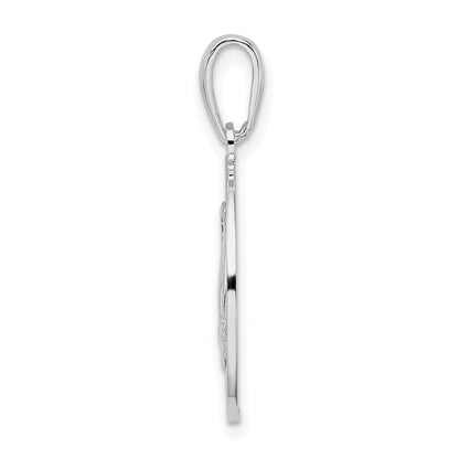 Sterling Silver De-Ani Rhodium-Plated Long Beach Island New Jersey With Sailboat Pendant
