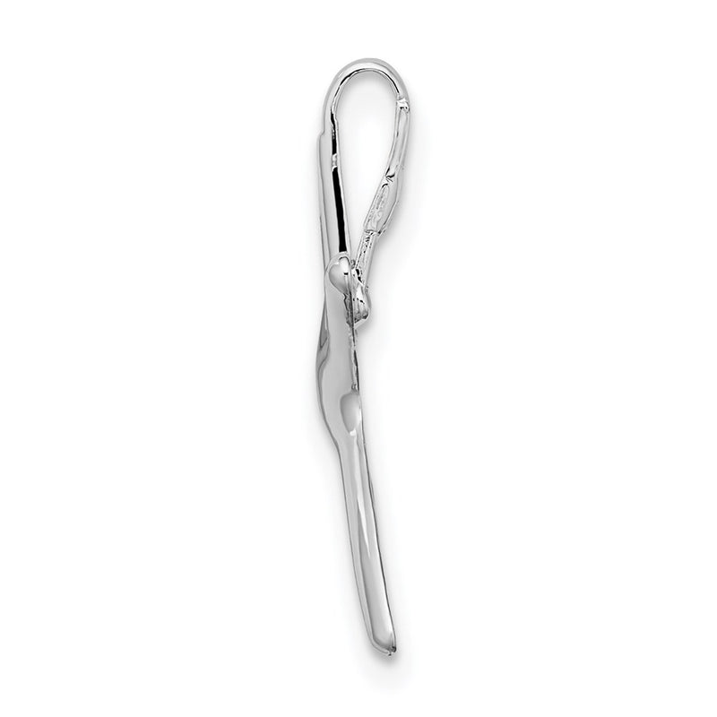 Sterling Silver De-Ani Rhodium-Plated Polished Dancing Starfish Slide