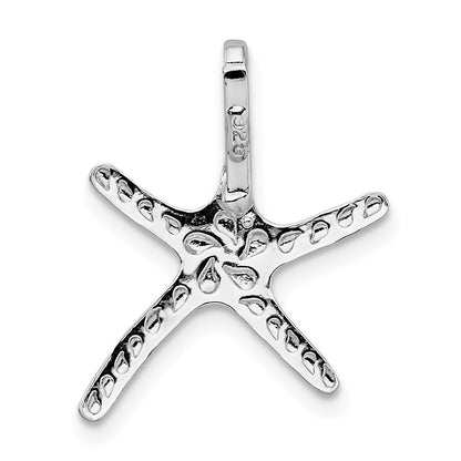 Sterling Silver De-Ani Rhodium-Plated Polished Dancing Starfish Slide