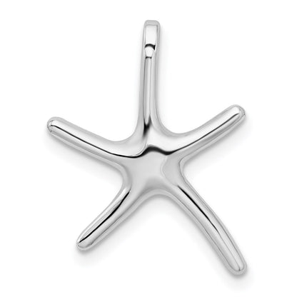 Sterling Silver De-Ani Rhodium-Plated Polished Dancing Starfish Slide