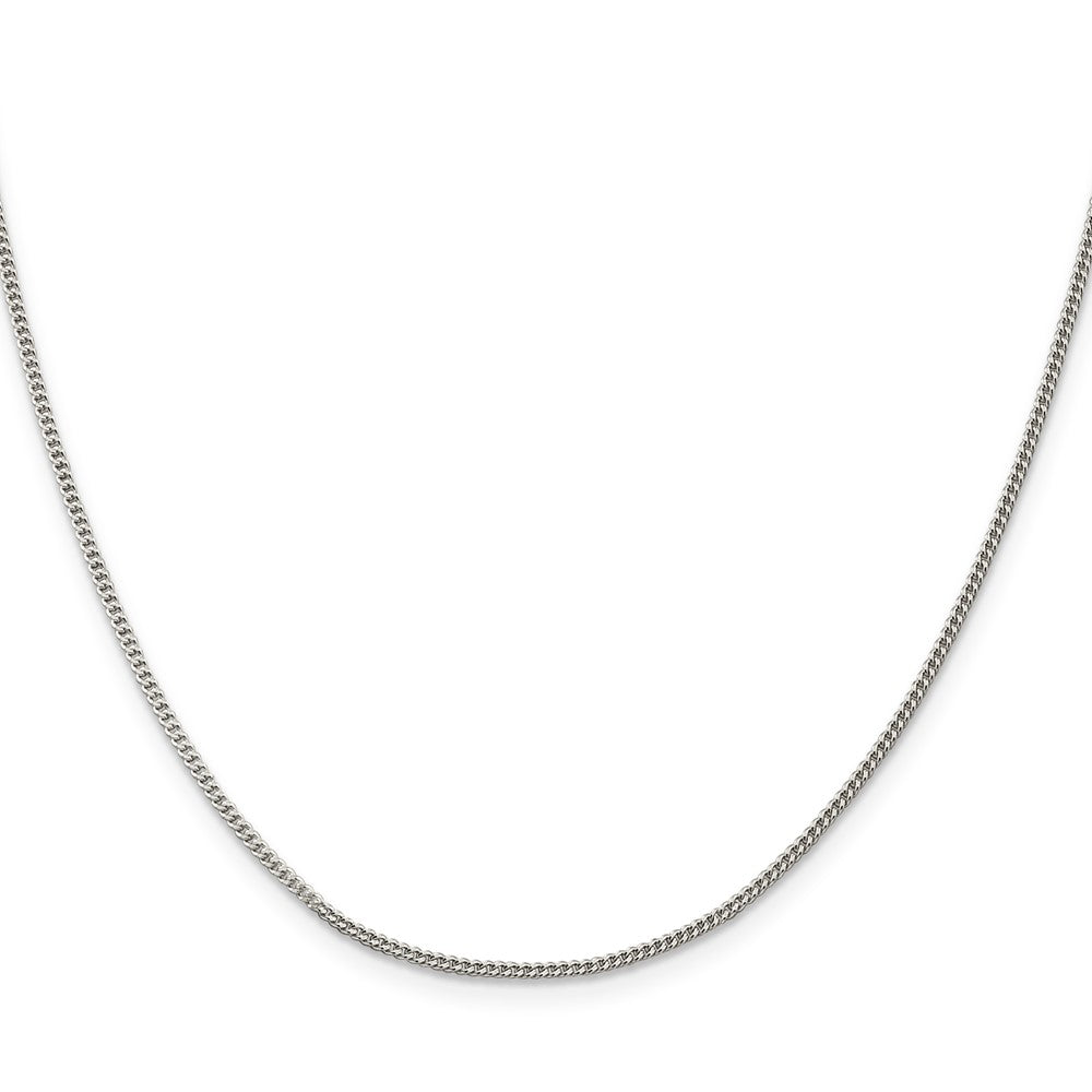 36 Inch Sterling Silver 1.5mm Curb Chain Necklace