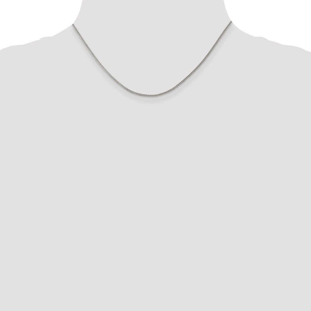 16 Inch Sterling Silver 1.5mm Curb Chain Necklace