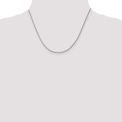 18 Inch Sterling Silver 1.5mm Curb Chain Necklace
