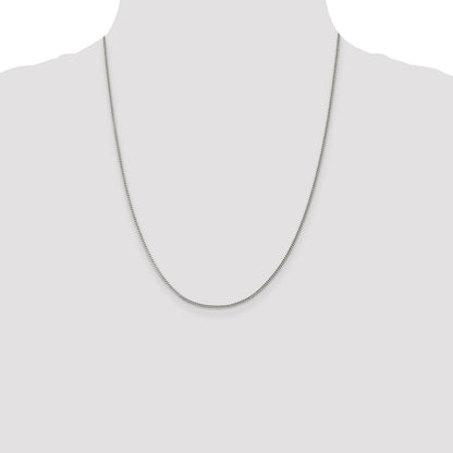 22 Inch Sterling Silver 1.5mm Curb Chain Necklace