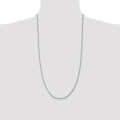 28 Inch Sterling Silver 1.5mm Curb Chain Necklace