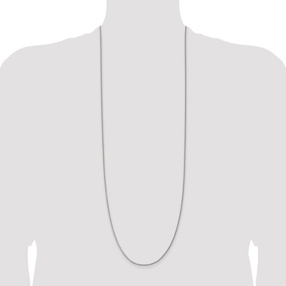 36 Inch Sterling Silver 1.5mm Curb Chain Necklace