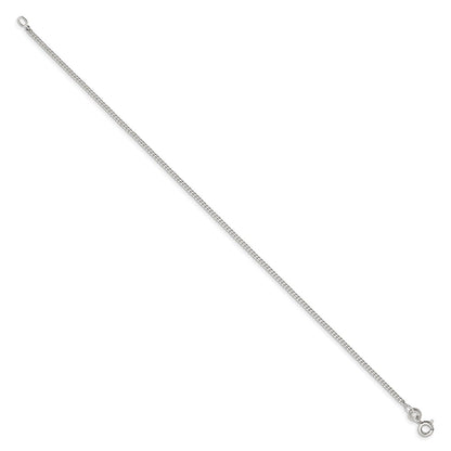7 Inch Sterling Silver 1.5mm Curb Chain Bracelet