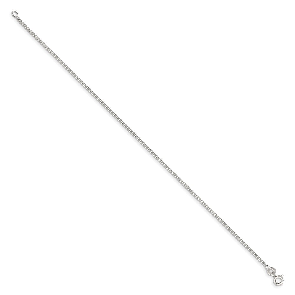 9 Inch Sterling Silver 1.5mm Curb Chain Anklet
