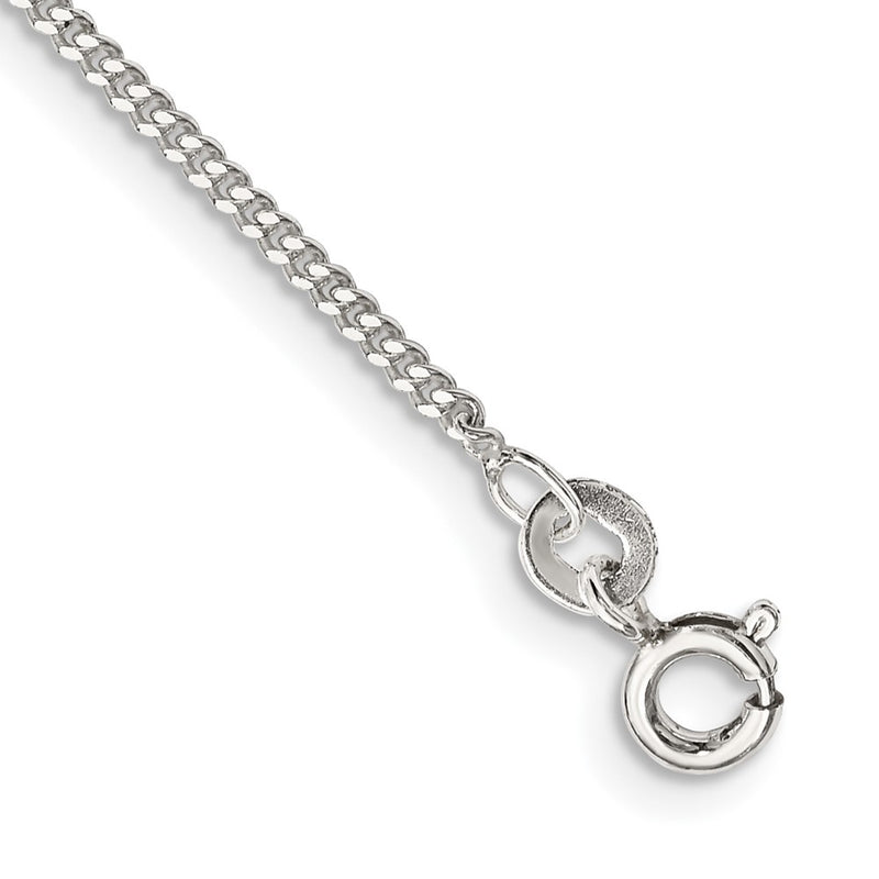 7 Inch Sterling Silver 1.5mm Curb Chain Bracelet