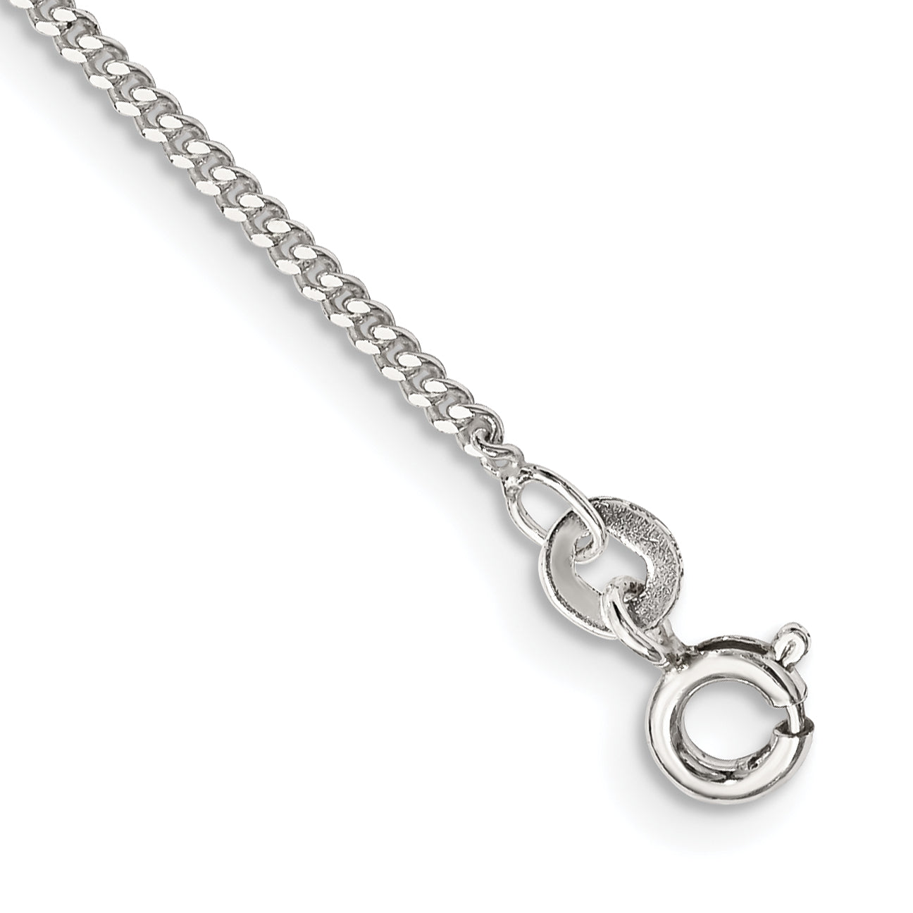 7 Inch Sterling Silver 1.5mm Curb Chain