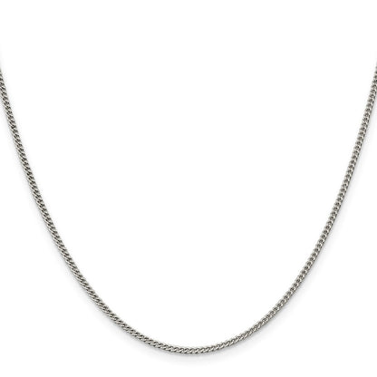 36 Inch Sterling Silver 1.75mm Curb Chain Necklace