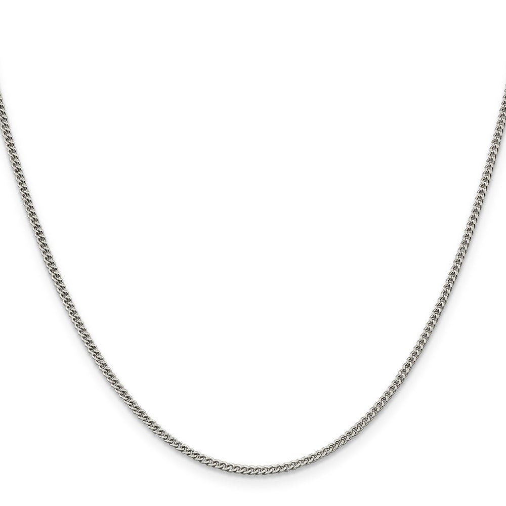 28 Inch Sterling Silver 1.75mm Curb Chain Necklace