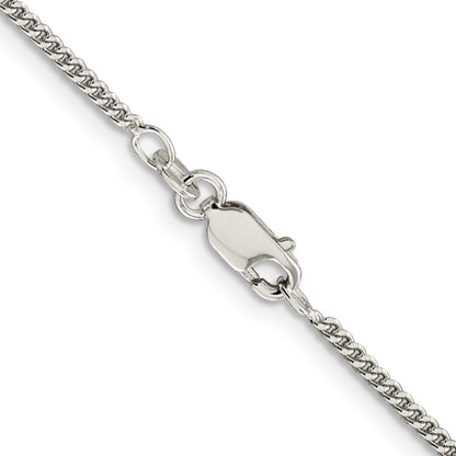 36 Inch Sterling Silver 1.75mm Curb Chain Necklace
