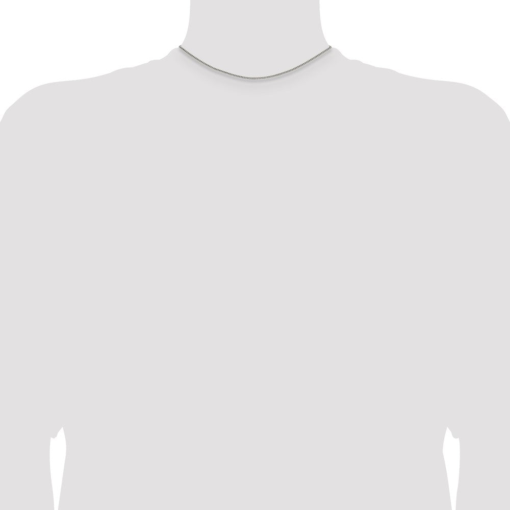 14 Inch Sterling Silver 1.75mm Curb Chain Necklace