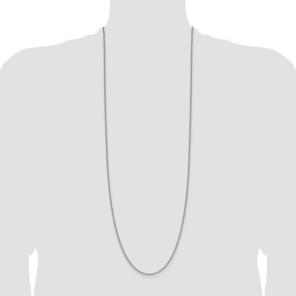 36 Inch Sterling Silver 1.75mm Curb Chain Necklace